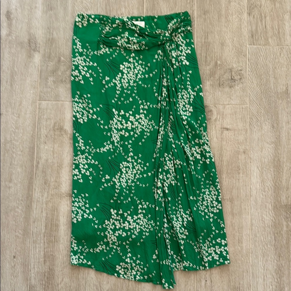 ba&sh Emerald Floral Skirt